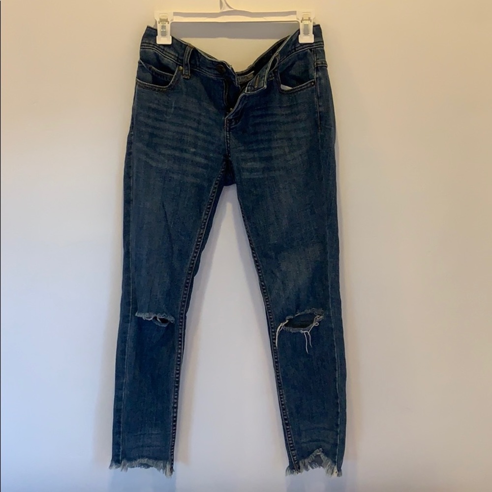 Free People ankle fray jeans